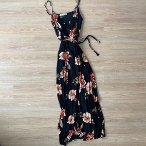 Rokoko Floral Maxi Wrap Dress with Lining M